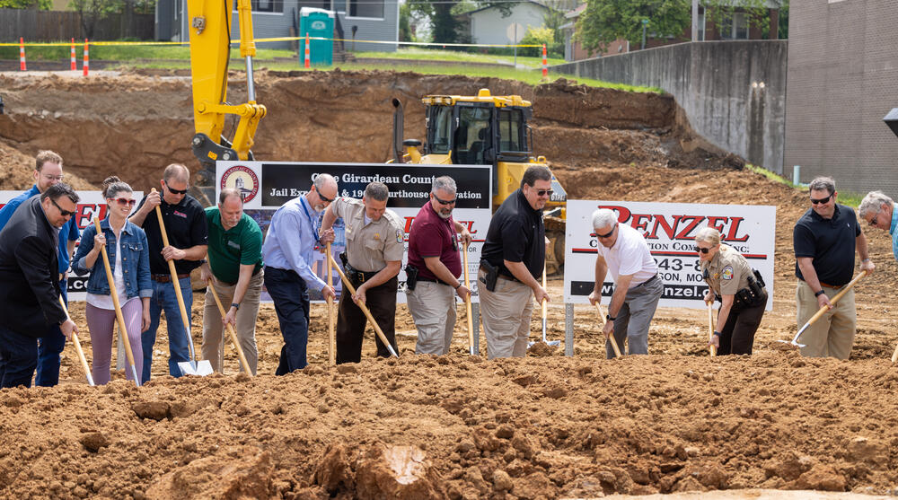 photo of groundbreaking ceremony for jail